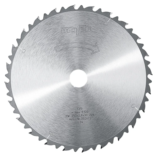 Mafell Tarcza pilarska HM 250 x 1,8/2,8 x 30 mm, WZ, 24 Z, do ERIKA 85 cięcie wzdłużne drewno 092472