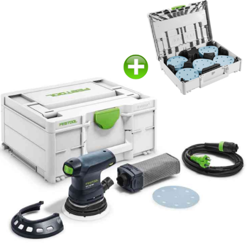 FESTOOL Szlifierka ETS 125 FESTOOL mimośrodowa 576069 + Systainer z papierami  578193