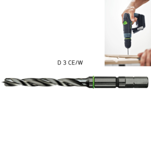 Wiertło spiralne D 3 CS/W do drewna, klejonki, MDF, akrylu FESTOOL 492512