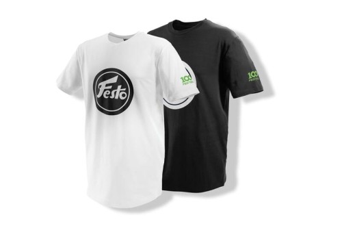 Festool FAN Koszulka T-shirt Roz. XL „100 lat”, czarna i biała 578396
