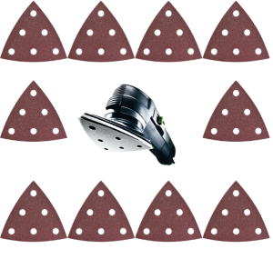 10 x Papiery ścierne TRÓJKĄT RUBIN 2 V93, GRADACJA P40 FESTOOL 499161 -10