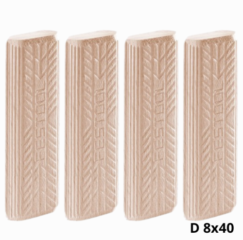 130 x Łącznik DOMINO buk D 8X40 do Frezarki DF 500 i DF 700 Bukowe FESTOOL 493298-130