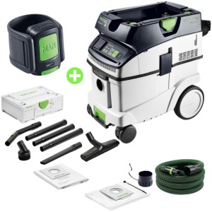Odkurzacz CLEANTEC CTM 36 EI AC Festool + Pilot Bluetooth  + Zestaw czyszczący ssawki i rury 577856, 202098 , 577257