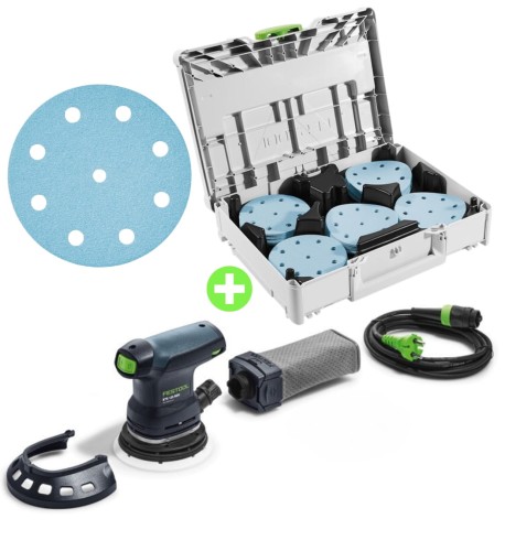 Szlifierka mimośrodowa ETS 125 REQ na prąd FESTOOL 201213 Systainer³ z krążkami ściernymi 578193