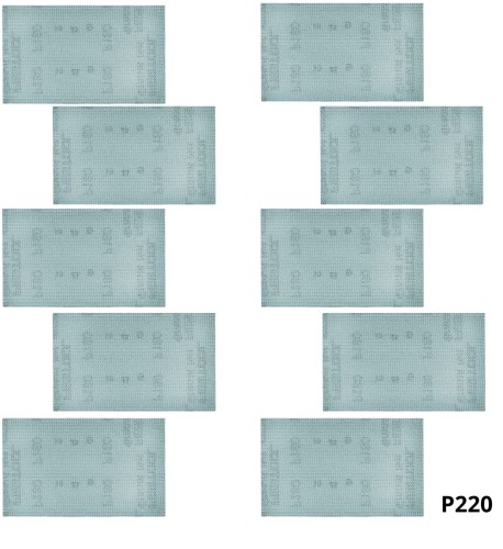 10 x SIATKA ścierna Włóknina Granat Net 80x133 GRADACJA P220 FESTOOL 203290 -10