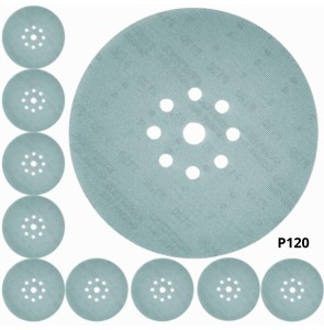 10 x WŁÓKNINA SIATKA Granat Net średnica D225, GRADACJA P120 Planex FESTOOL 203314-10