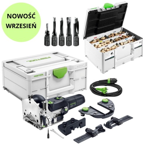 FESTOOL FREZARKA DOMINO DF 500 RQ-Set Sieciowa Lamelownica NOWOŚĆ 578541, ŁĄCZNIKI, FREZY 576794