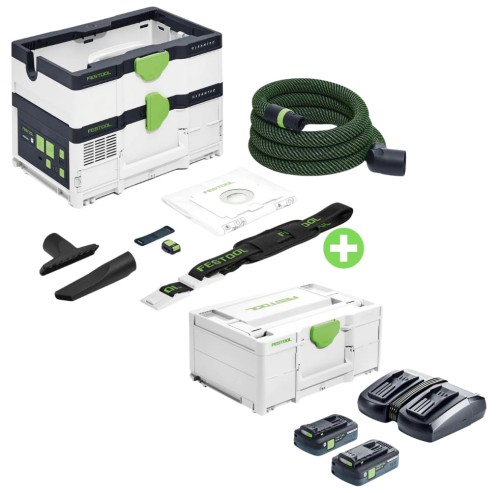 FESTOOL ODKURZACZ CTLC SYS BASIC AKU 576936 + ZESTAW ENERGII SYS 18V 2x4,0/TCL DUO 577109