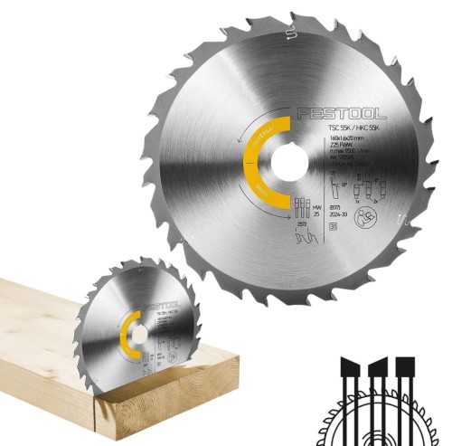 Tarcza pilarska WOOD UNIVERSAL HW 160x1,6x20 FWW25 578585 do HKC 55 K, TSC 55 K, TSC 55 KS Nowa cienka tarcza