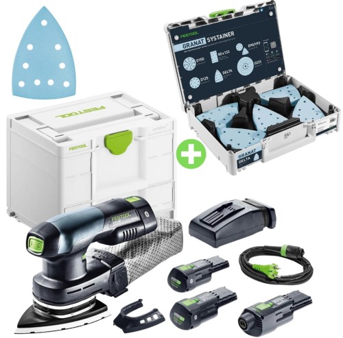 Festool Szlifierka Delta DTSC 400 Li 3,0-Set Akumulatorowa 578138 +  Systainer z papierami ściernymi Delta 578195