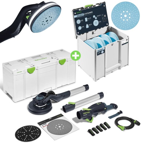 Szlifierka przegubowa PLANEX LED LHS 2 225 EQI-Plus FESTOOL 575990 Systainer z papierami ściernymi