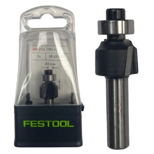 FESTOOL Frez do zaokrągleń HW S8 D16,7/R2 KL, z łożyskiem kulkowym, trzpień 8 mm do Frezarki OF, MFK, MFKC 491009