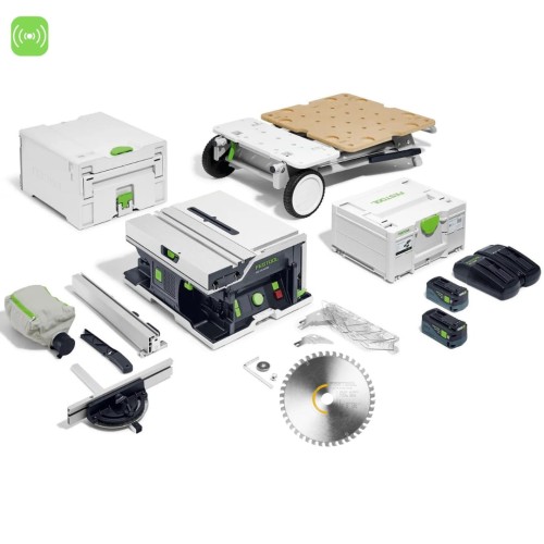 FESTOOL  Akumulatorowa stołowa pilarka tarczowa CSC SYS 50 EBI-Set 577379 