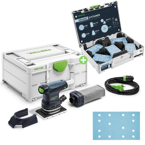Szlifierka RTS 400 REQ oscylacyjna 576057 + Systainer z papierami FESTOOL 578194