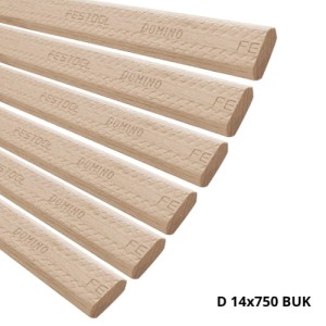 Pręty na łączniki DOMINO buk D 14x750 sztuk 6 FESTOOL 498689 