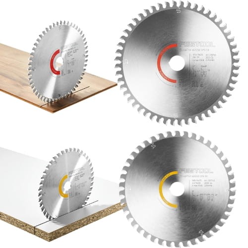 FESTOOL Tarcza pilarska HW 168x1,8x20 TF 52 nr 205766 i Tarcza pilarska HW 168x1,8x20 WD42 WOOD FINE CUT nr 205765