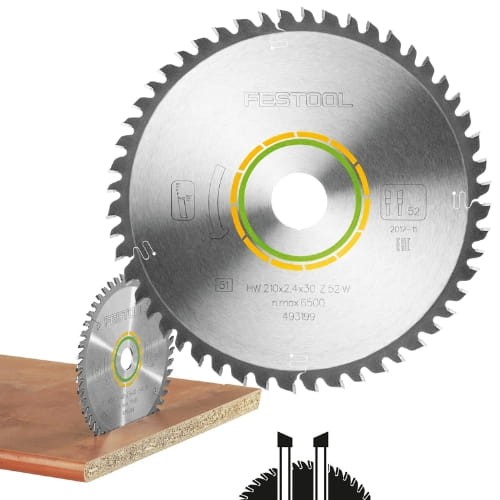 Tarcza pilarska Meblarstwo Wood Fine Cut HW 210x2,4x30 W52 do TS 75 FESTOOL 493199