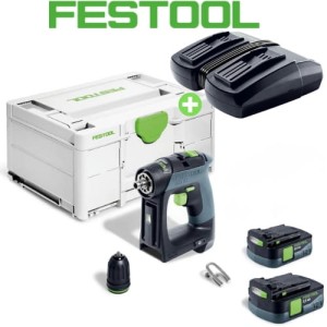FESTOOL CXS 12 2,5-Plus  Wiertarko-wkrętarka  AKU 576864 + Podwójna ładowarka TCL 6 DUO FESTOOL