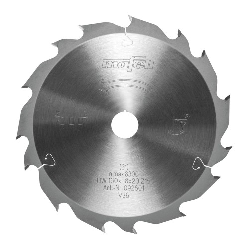 MAFELL Tarcza pilarska KSB-WL160 GT HW, 160 x 1,8 x 20mm, Z15-5, WZ/FZ, Wood Rip Cut 092601
