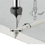 FESTOOL Frez do płyt gipsowo-kartonowych HW S8 D12,5/45° do OF 1010 nr 491000