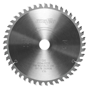 MAFELL Tarcza pilarska KSB-L160 HW, 160 x 1,8 x 20mm, Z46, WZ/FA, Laminate / HPL 092606