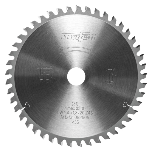 MAFELL Tarcza pilarska KSB-L160 HW, 160 x 1,8 x 20mm, Z46, WZ/FA, Laminate / HPL 092606