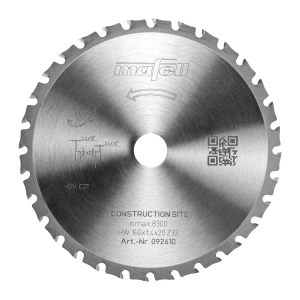 Mafell Tarcza pilarska KSB-CS160 HW, 160 x 1,4 x 20mm, Z32, WZFA, Construction Site 092610