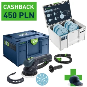 FESTOOL ROTEX RO 150 FEQ-Plus Szlifierka mimośrodowa Limited Edition 578233, 576017 +  Systainer³ na materiały ścierne Granat D150 GR SYS 578192