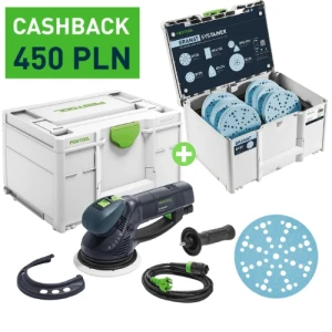 FESTOOL Szlifierka ROTEX RO 150 FEQ-Plus CASH Back 578257 (576017) + Systainer z papierami ściernymi 578192