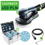 FESTOOL Szlifierka mimośrodowa ETS EC 150/5 EQ w kartonie 575043 + Systainer z papierami ściernymi 578192