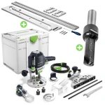 FESTOOL FREZARKA OF 1400 EBQ-Plus LED 578940, Szablon do blatów 578727, Frez z płytkami 491110