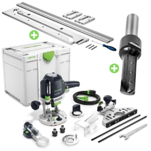 FESTOOL FREZARKA OF 1400 EBQ-Plus LED 578940, Szablon do blatów 578727, Frez z płytkami 491110