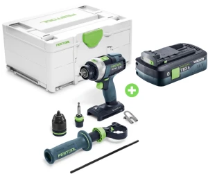 Wiertarko-wkrętarka udarowa QUADRIVE TPC 18/4 Basic 575604 + Akumulator typu „tabless” BP 18 TBX 4 C-ASI nr 578745