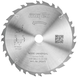 Mafell Tarcza pilarska KSB-WU 280 GT HW, 280 x 2,8 x 30 mm, Z28-4, 3WZ/FZ do Pilarki K 105 Wood Universal 092613