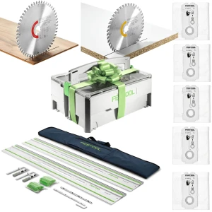 FESTOOL Zestaw Szyn 1400 577932, Tarcza 205554, Tarcza 205553 Worki, SYS-StorageBox 499901
