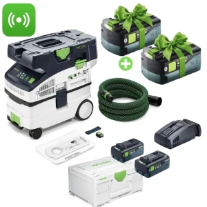 Odkurzacz CTLC MIDI I AKU FESTOOL 577066 + Zestaw energii SYS 18V 2xTBX8/SCA 16 578814 + GRATIS 2 x Akumulator 5.0