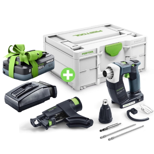 Wkrętarka budowlana DURADRIVE DWC 18-4500 Basic AKU FESTOOL 576504 + Ładowarka TCL nr 201135 Bonus Week TBX