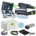 Szlifierka ETS 125 REQ-Plus LED Mimośrodowa FESTOOL 578843 Systainer³ na materiały ścierne D125 GR SYS Granat 578193