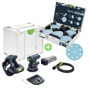 Festool Szlifierka krawędziowa ES-ETS 125 REQ-Plus Sieciowa + Systainer³ z Krążkami ściernymi Granat 576678, 578193