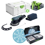 Szlifierka LED ETSC 2 150-Basic Mimośrodowa Akumulatorowa FESTOOL 577723 + Zestaw papierów ściernych GRANAT 578166 Bonus Week