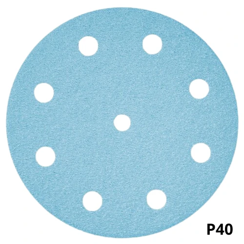 1 Papier ścierne Średnica D125 Gradacja P40 Granat 497165