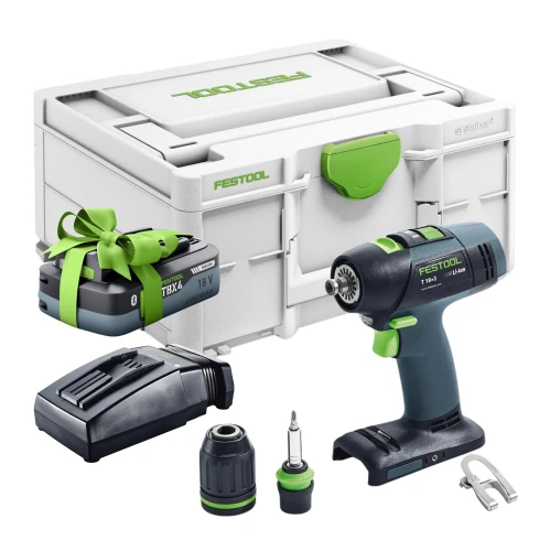 Wiertarko-wkrętarka T 18+3-Basic AKU FESTOOL 576448 Szybka Ładowarka Bonus Week TBX