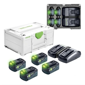 Zestaw energii SYS 18V 4xHP5,0/TCL6DUO 4x Akumulator 5 i Ładowarka DUO FESTOOL 578681