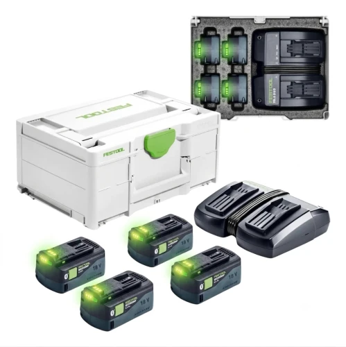 Zestaw energii SYS 18V 4xHP5,0/TCL6DUO 4x Akumulator 5 i Ładowarka DUO FESTOOL 578681
