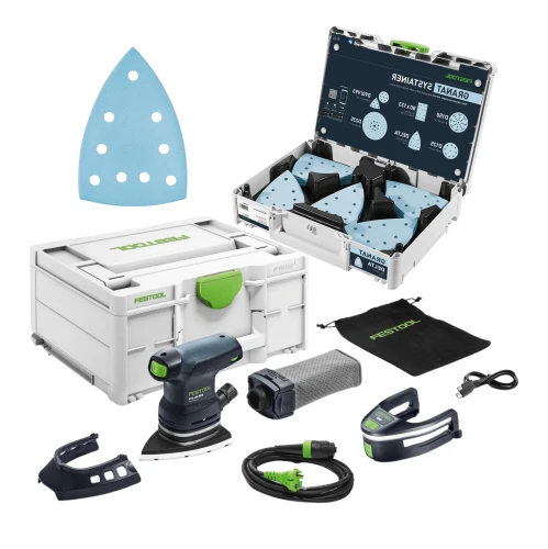 Szlifierka Delta DTS 400 REQ-Plus z oświetleniem LED FESTOOL 578838 Systainer z papierami ściernymi FESTOOL 578195