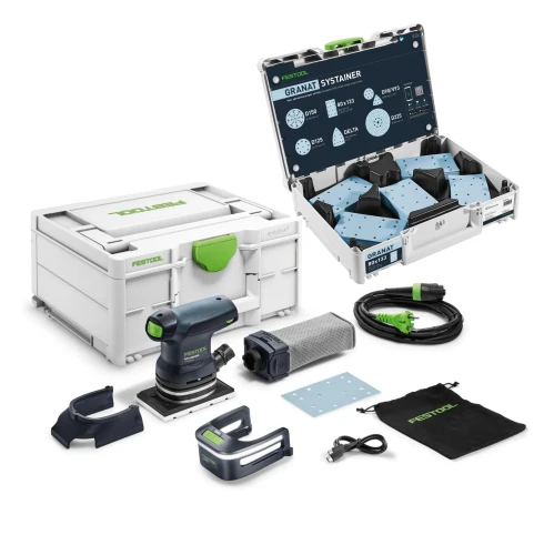 Szlifierka RTS 400 REQ-Plus Oświetlenie LED FESTOOL 578926 Systainer z papierami ściernymi 578194