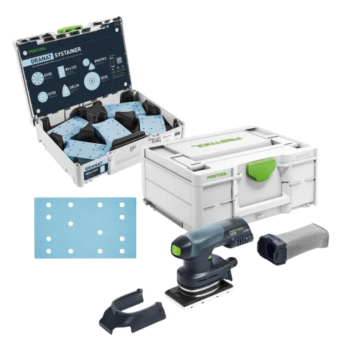 Szlifierka RTSC 400 Li-Basic Akumulatorowa 576347 i Systainer z papierami ściernymi 578194 FESTOOL
