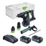 Młotowiertarka KHC 18 z funkcją kucia FESTOOL 577447 Zestaw energii 18V 2xTBX8 Ładowarka SCA16 FESTOOL 578892