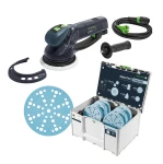 Szlifierka ROTEX RO 150 FEQ w kartonie FESTOOL 575066 + Systainer³  z papierami ściernymi Granat 578192