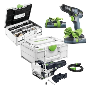 FESTOOL FREZARKA DO POŁĄCZEŃ DOMINO DF 500 RQ-PLUS LAMELOWNICA 578462 ASORTYMENT ŁĄCZNIKÓW KV-SYS D8 (576797)